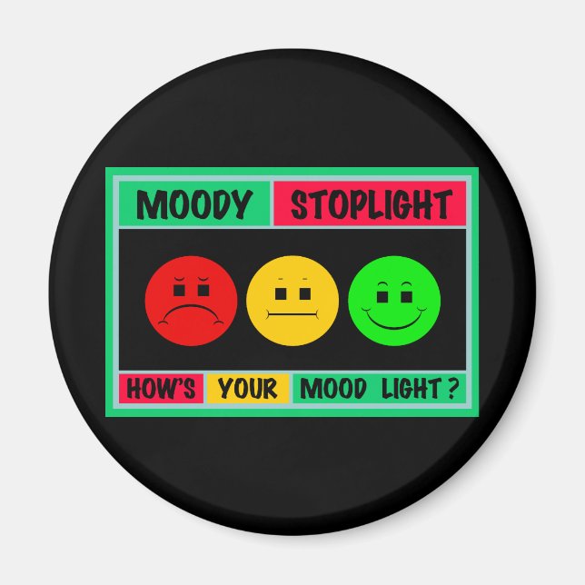 Horizontal Moody Stoplight Logo Magnet (Front)