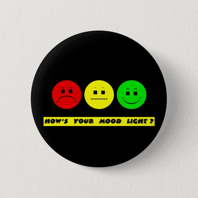 Horizontal Moody Stoplight Mood Light 2 Inch Round Button (Front)