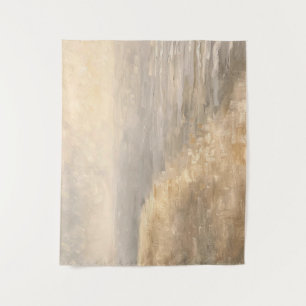 Horizontal Neutral Abstract Minimalist Tapestry