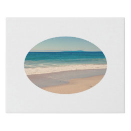 Horizontal Oval Border Photo 20" x 16" Faux Canvas Print