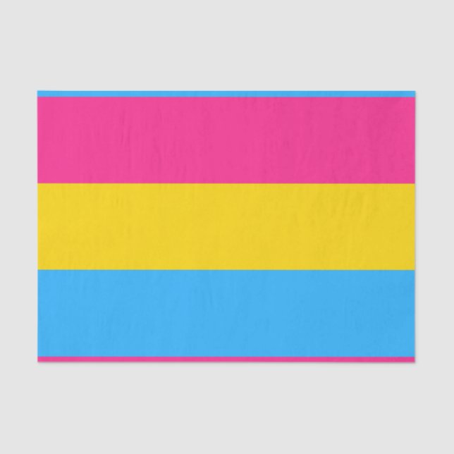 Horizontal Pansexual Pride Flag Tissue Paper (Front)