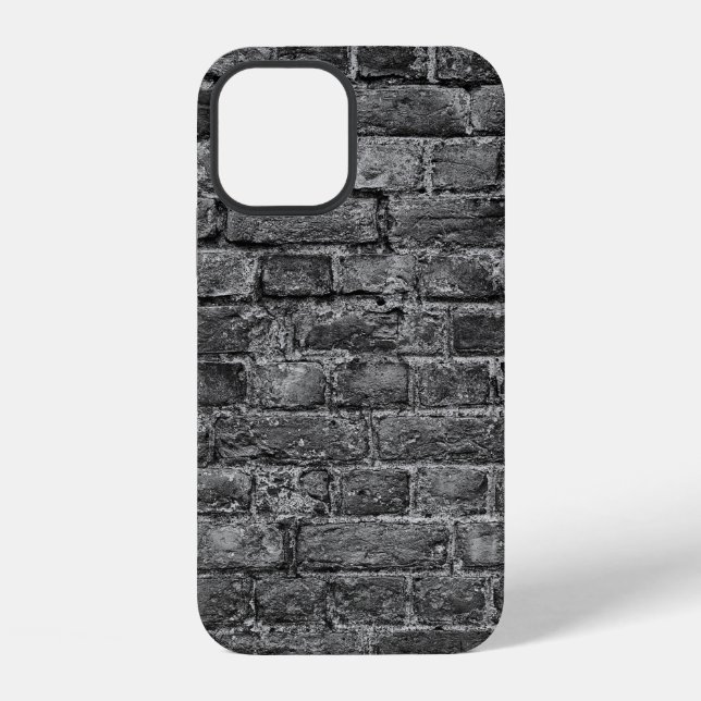 horizontal part of black painted brick wallwall,br iPhone case (Back)