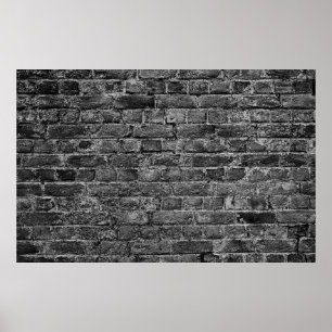 horizontal part of black painted brick wallwall,br poster