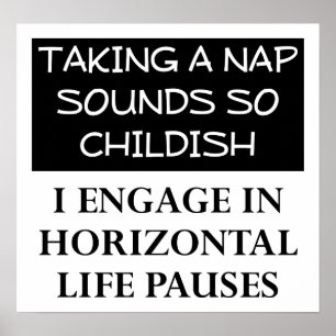 Horizontal Pauses Funny Poster