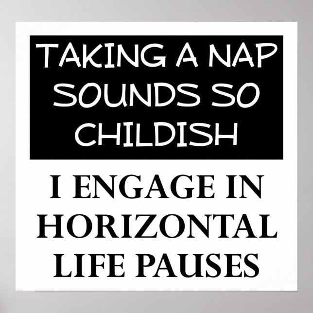 Horizontal Pauses Funny Poster (Front)