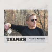 Horizontal Photo Graduation Thank You