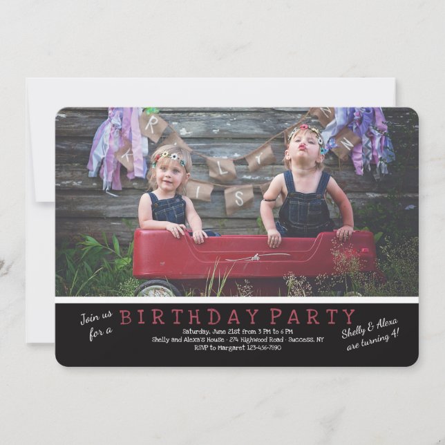 Horizontal Photo Invitation (Front)
