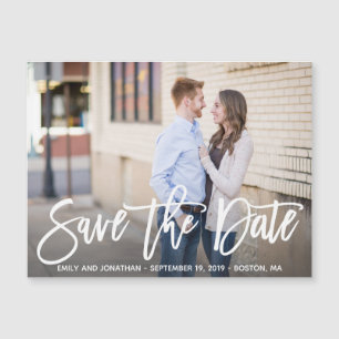 Horizontal Picture Save the Date Magnet Wedding