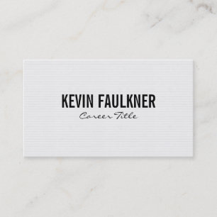Horizontal Print White & Grey Business Card