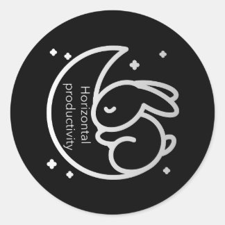 Horizontal productivity sleep nap classic round sticker