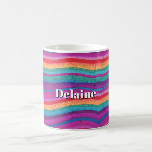 Horizontal Rainbow Stripes Coffee Mug