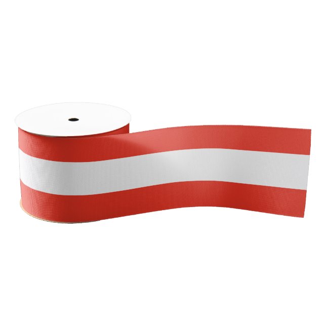 Horizontal Red Stripes Grosgrain Ribbon (Spool)