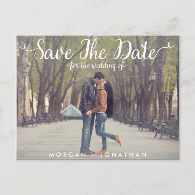 Horizontal Save The Date Postcard Template (Front)