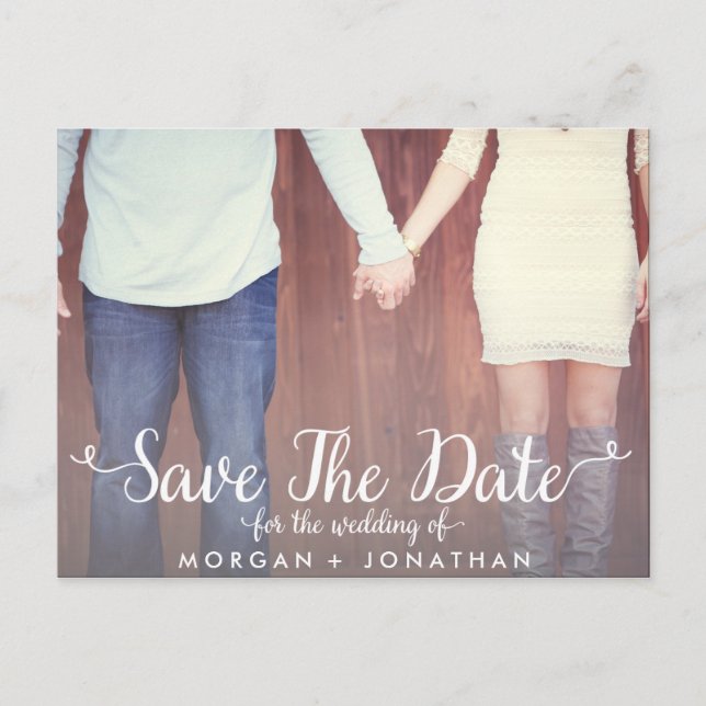 Horizontal Save The Date Postcard Template (Front)