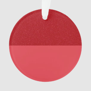 Horizontal Split Red Acrylic Ornament – Customize