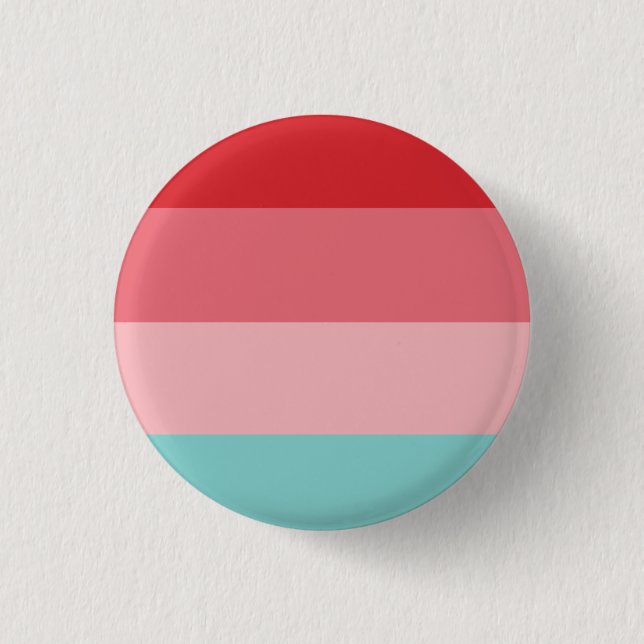 Horizontal Striped  1 Inch Round Button (Front)