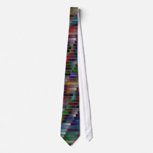 Horizontal striped colourful tie