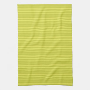 Horizontal Stripes Chartreuse Yellow Pattern Kitchen Towel