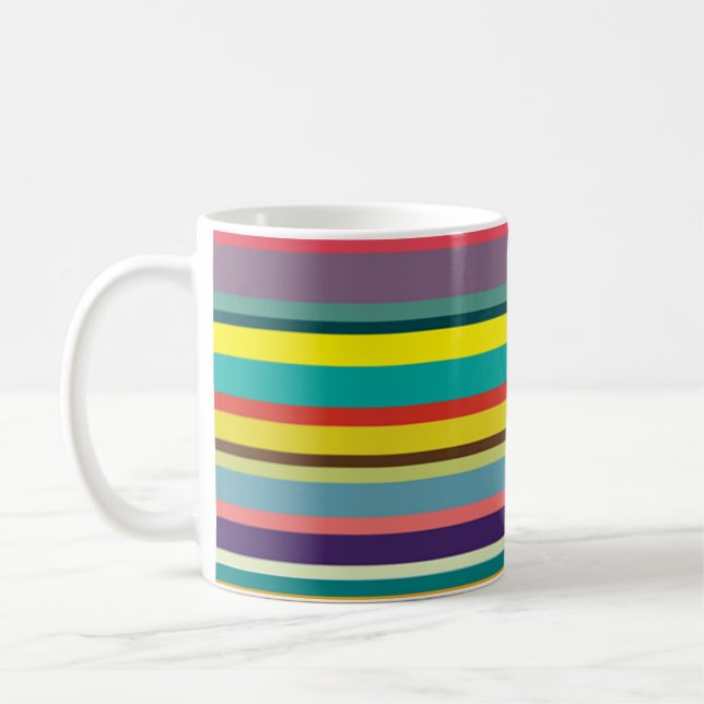 Horizontal Stripes  Coffee Mug (Left)