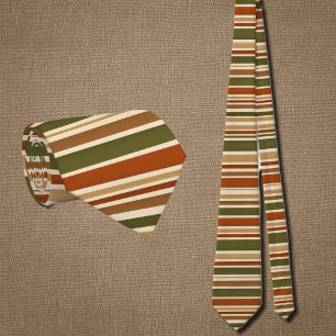 horizontal stripes in retro autumn mood tie