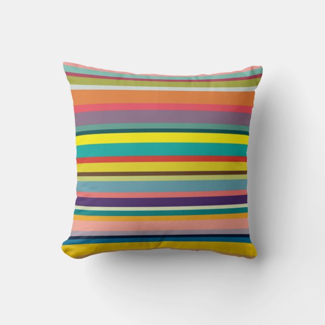 Horizontal Stripes  Throw Pillow (Front)