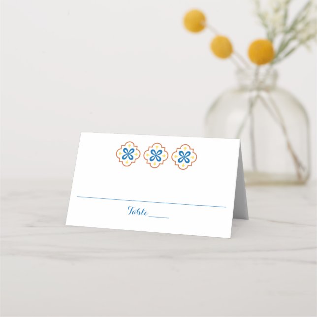 Horizontal Tent Fold Folded Place Card (Front)
