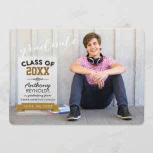 Horizontal Typography   Graduation Announcement