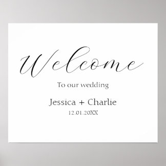 Horizontal Welcome sign for wedding