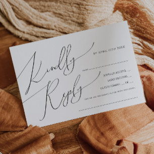 Horizontal Whimsical Script Song Request RSVP Card