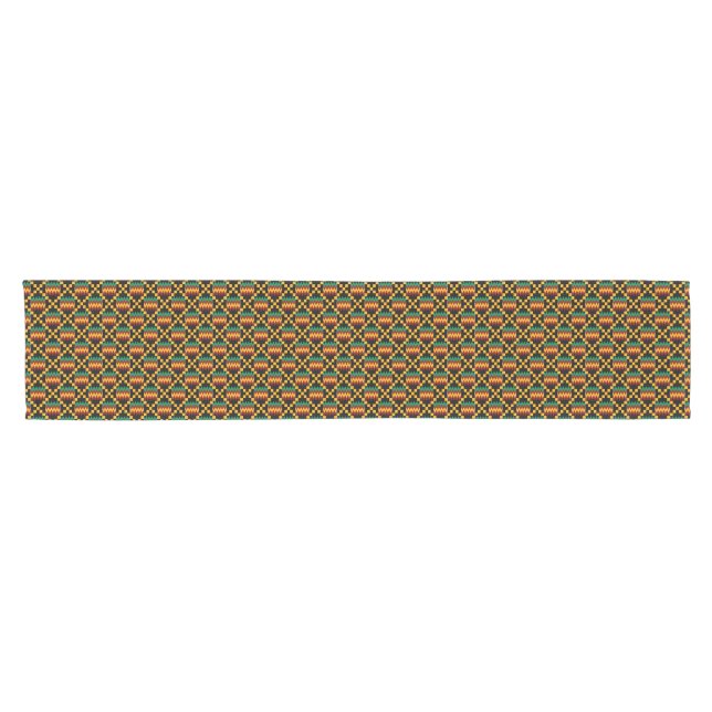 Horizontal Yellow, Green, Red, Black Kente Cloth (Horizontal)