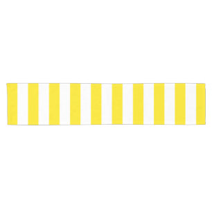 Horizontal Yellow Stripes Short Table Runner