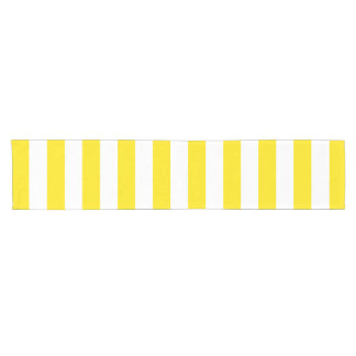 Horizontal Yellow Stripes Short Table Runner