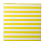 Horizontal Yellow Stripes Tile<br><div class="desc">Be sure to check out all options to customize your selection!

For example,  the white in the design may be changed to a different colour!

Thanks for looking!</div>