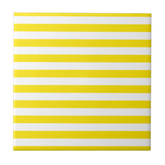 Horizontal Yellow Stripes Tile
