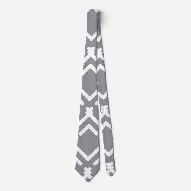 Horizontal Zigzag Geometric Pattern Tie (Front)