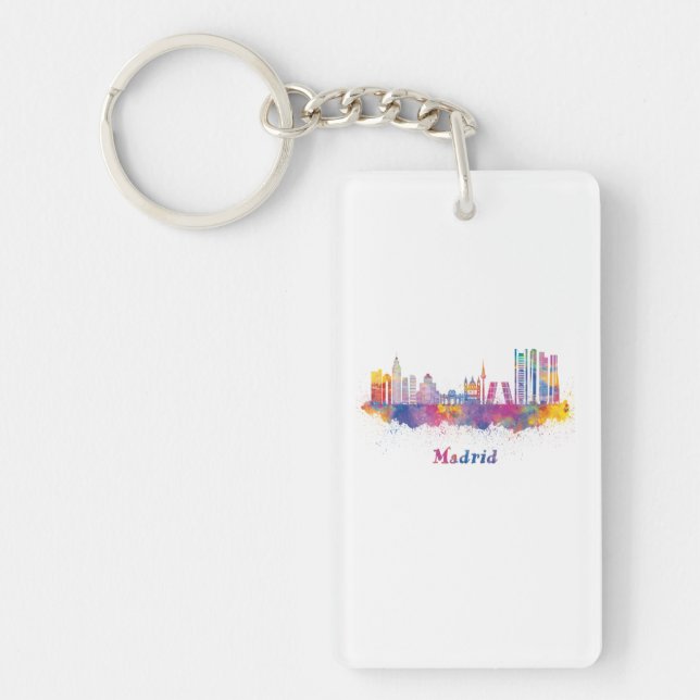 horizonte madrid acuarela keychain (Front)