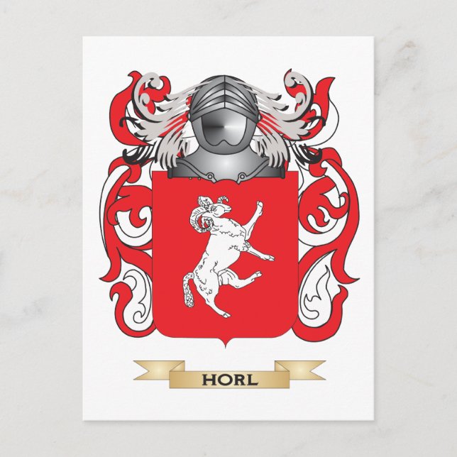 Horl Coat of Arms (Family Crest) Postcard (Front)
