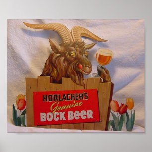 Horlacher's Genuine Bock Beer Poster