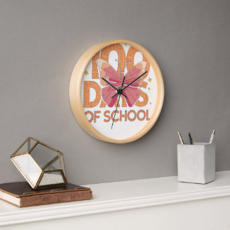 Horloge 100 Jours de filles de l'école Coquette Bow 100e J