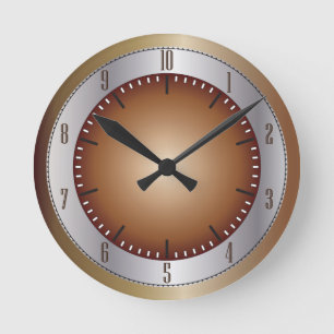 Horloge 10 heures en laiton et argent