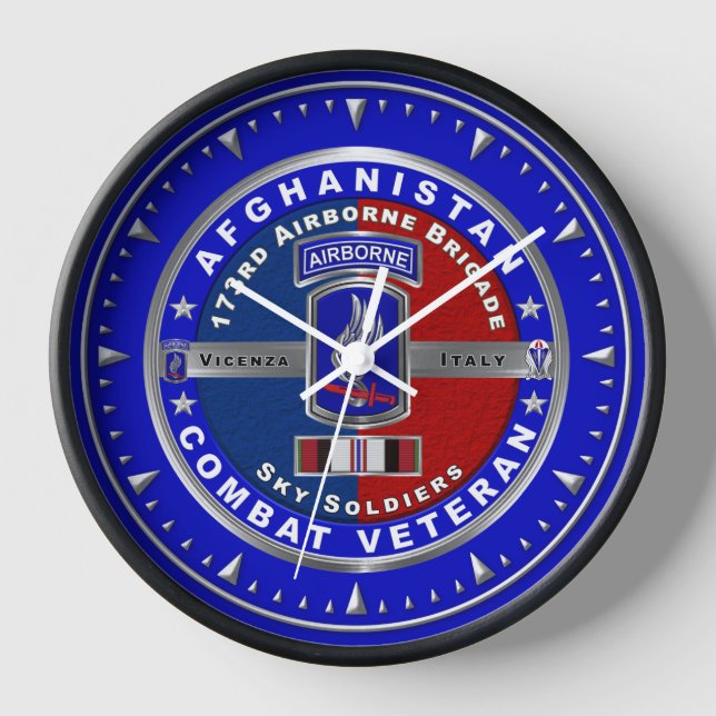 Horloge 173e brigade aéroportée Afghanistan Vétéran (Recto)