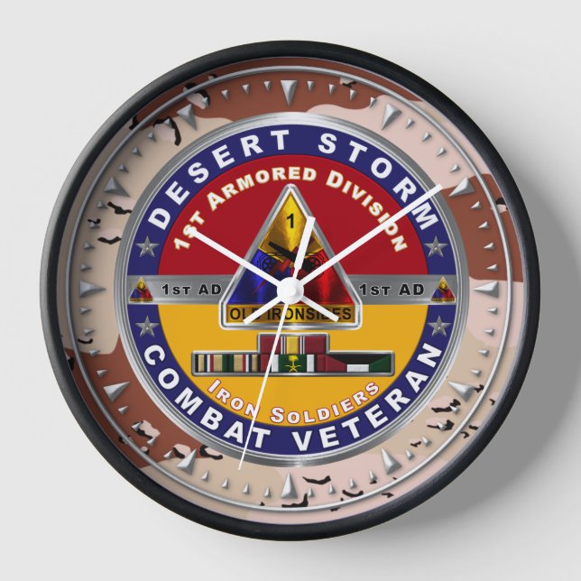 Horloge 1re Division blindée Tempête du désert Vétéran (Recto)