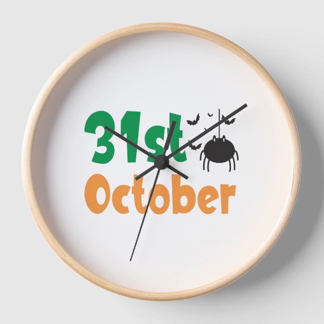 Horloge 31 octobre - Halloween (Recto)