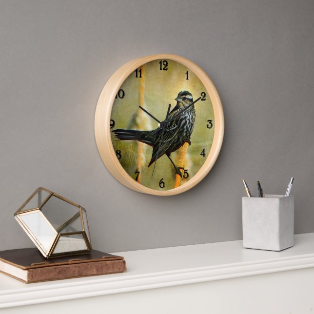 Horloge à ailes rouges (Bureau)