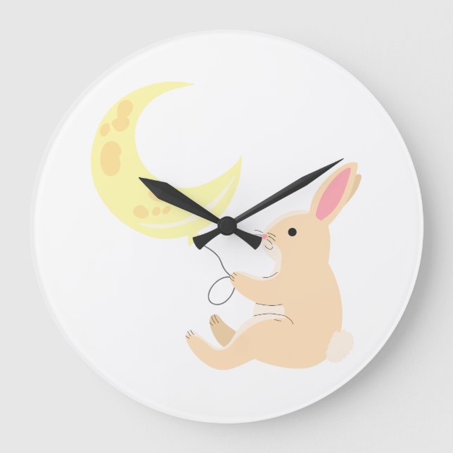 Horloge à ballon Bunny & Moon (Recto)