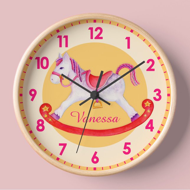 Horloge à cheval à rochers nommé enfants jaunes (Créateur téléchargé)