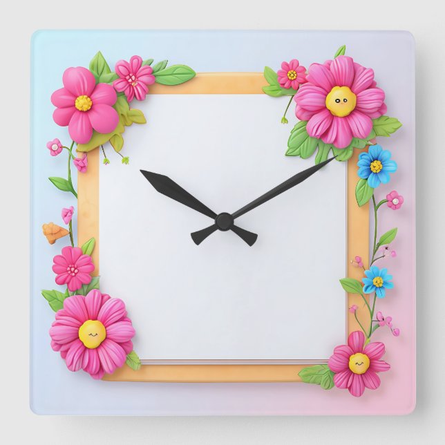 horloge à fleurs (Recto)