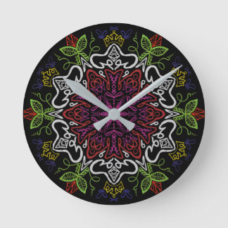Horloge à fleurs de rosette blanche