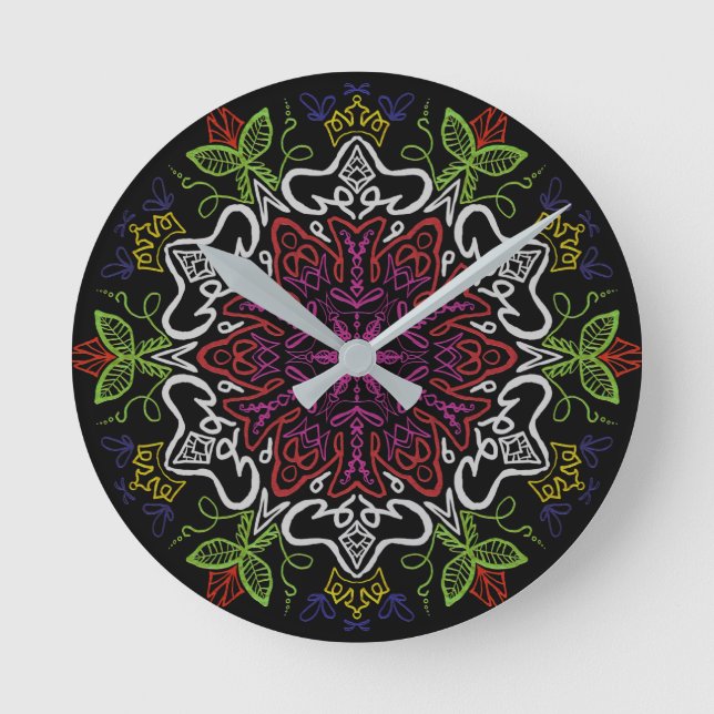 Horloge à fleurs de rosette blanche (Recto)