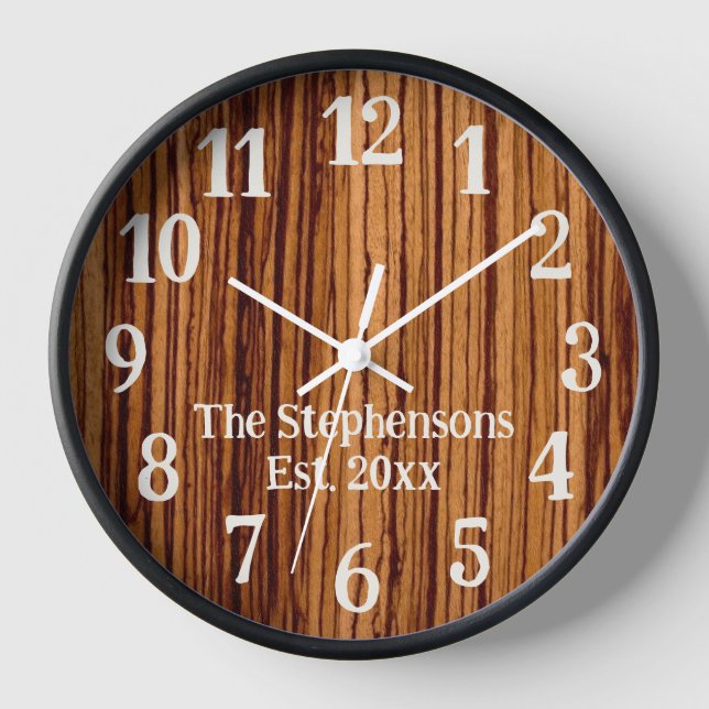 Horloge à l'apparence de Zebrawood (Recto)